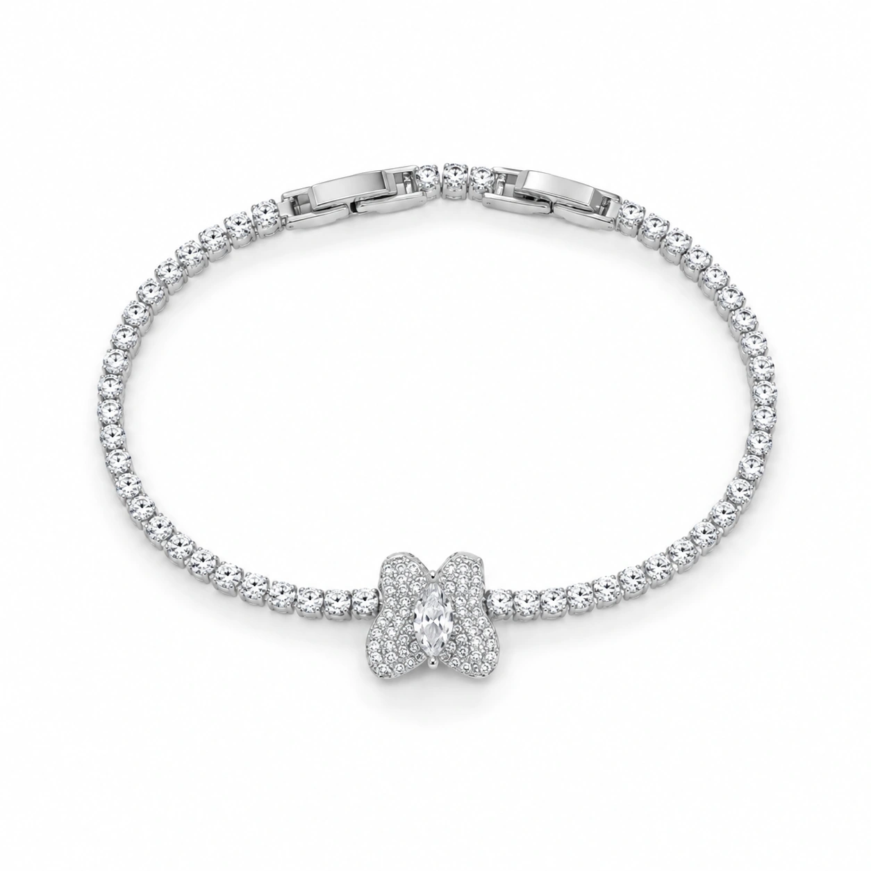 CRYSTELLE Butterfly Tennis Bracelet