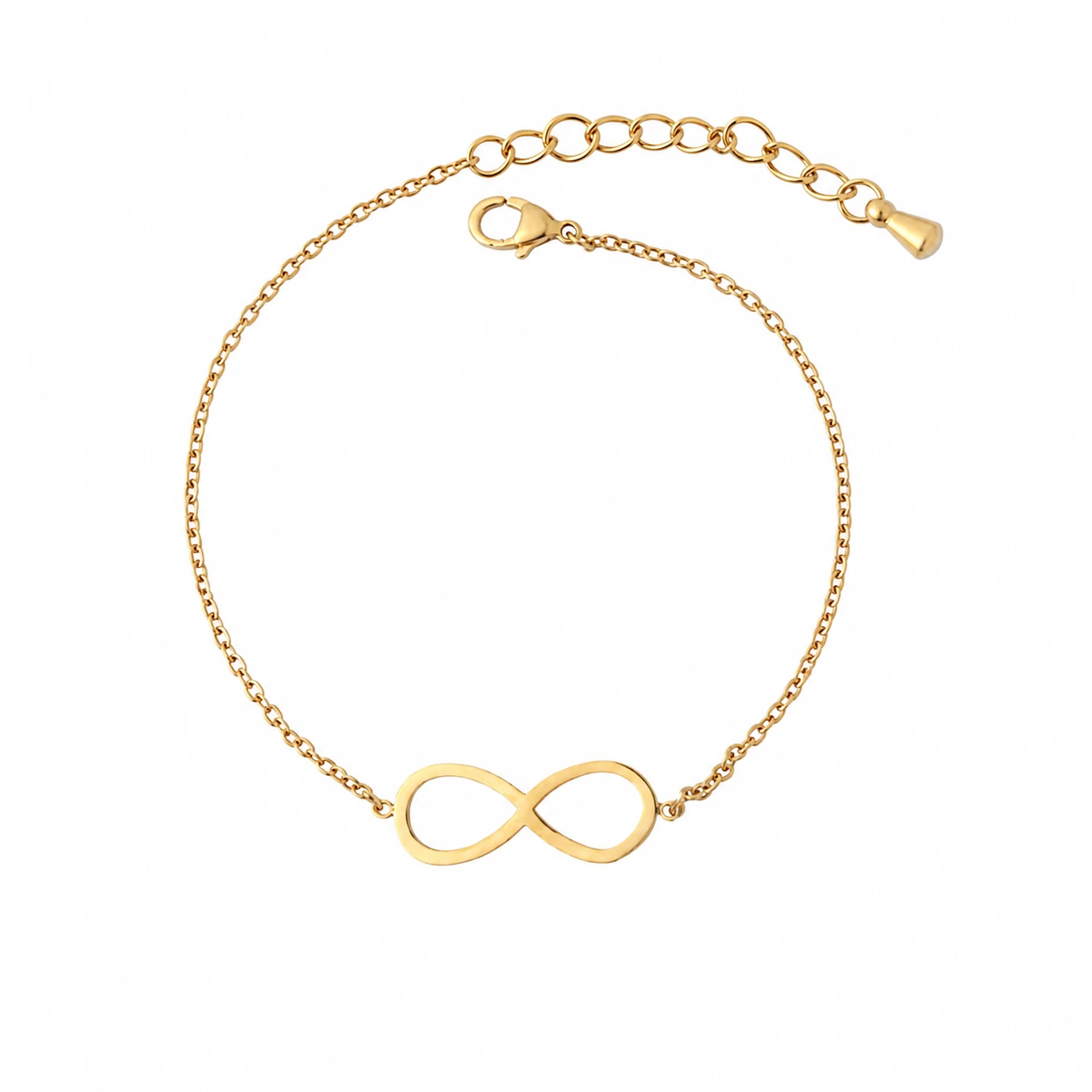 Infinity Symbol Chain Bracelet product view by CRYSTELLE