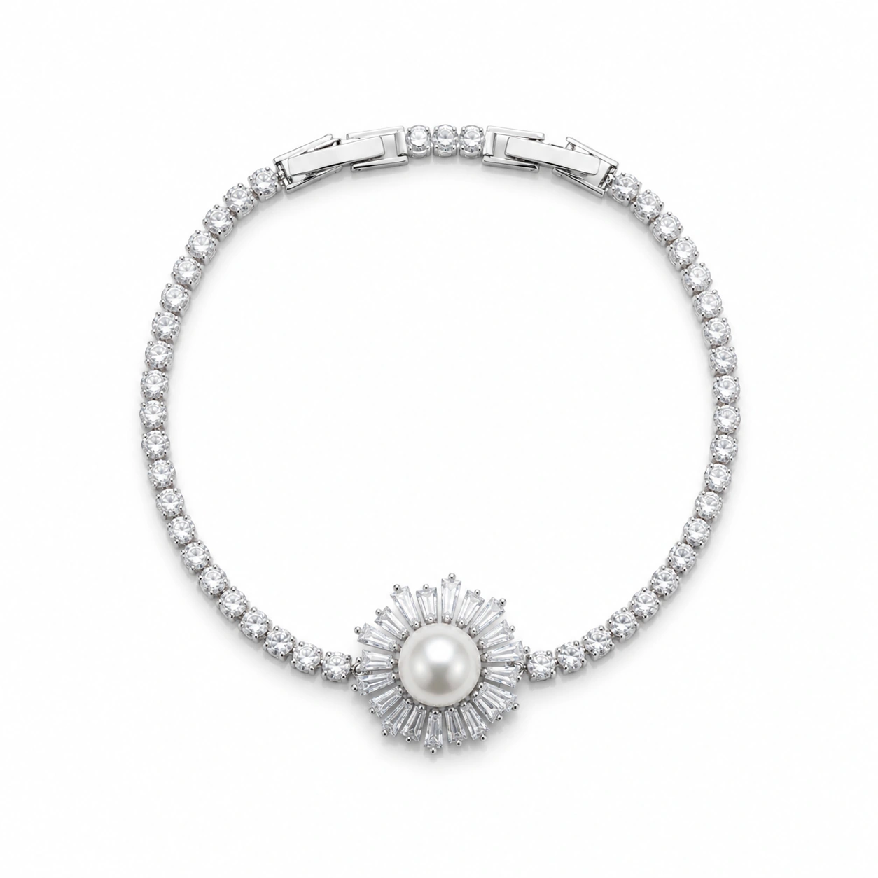 CRYSTELLE Pearl Halo Bracelet