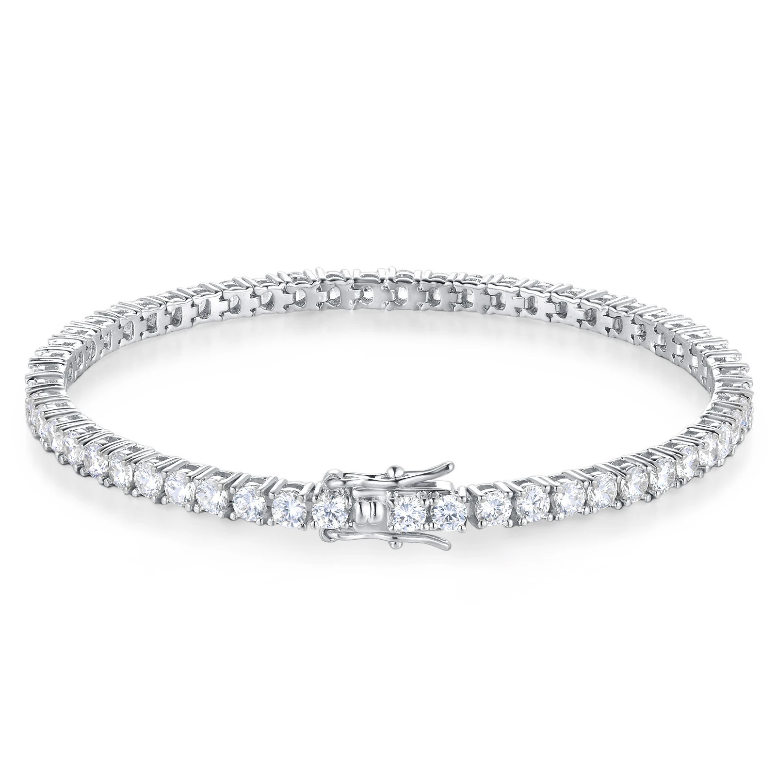 Round Zircon Tennis Bracelet product view by CRYSTELLE