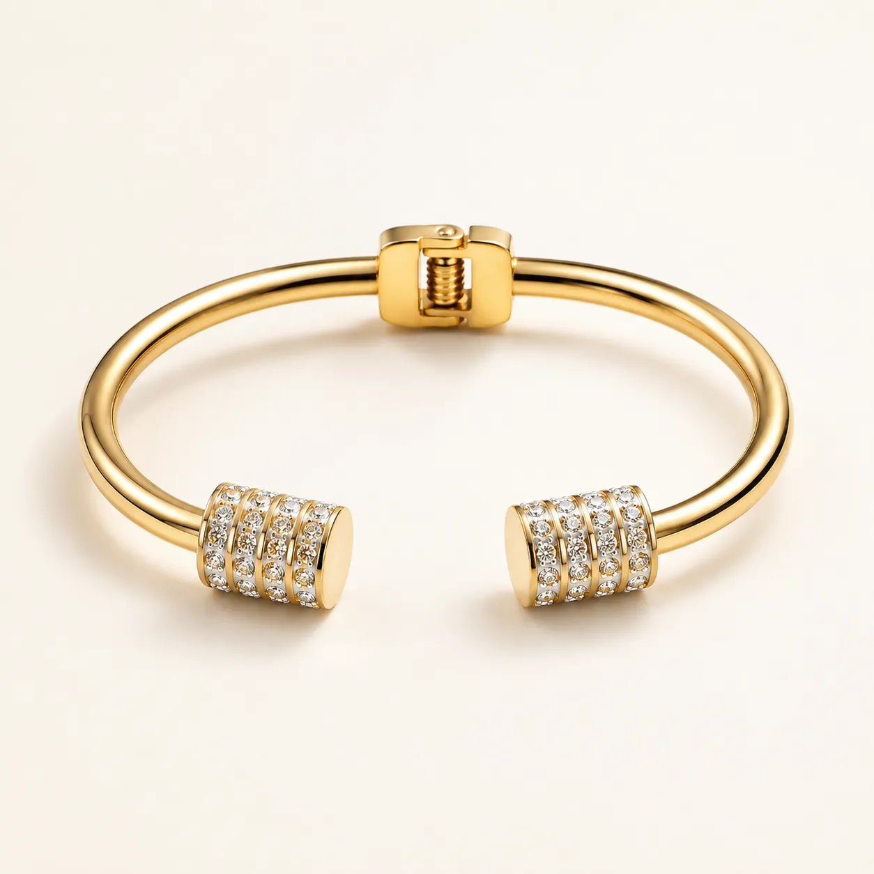 Sparkle Accent Cuff Bracelet product view by CRYSTELLE