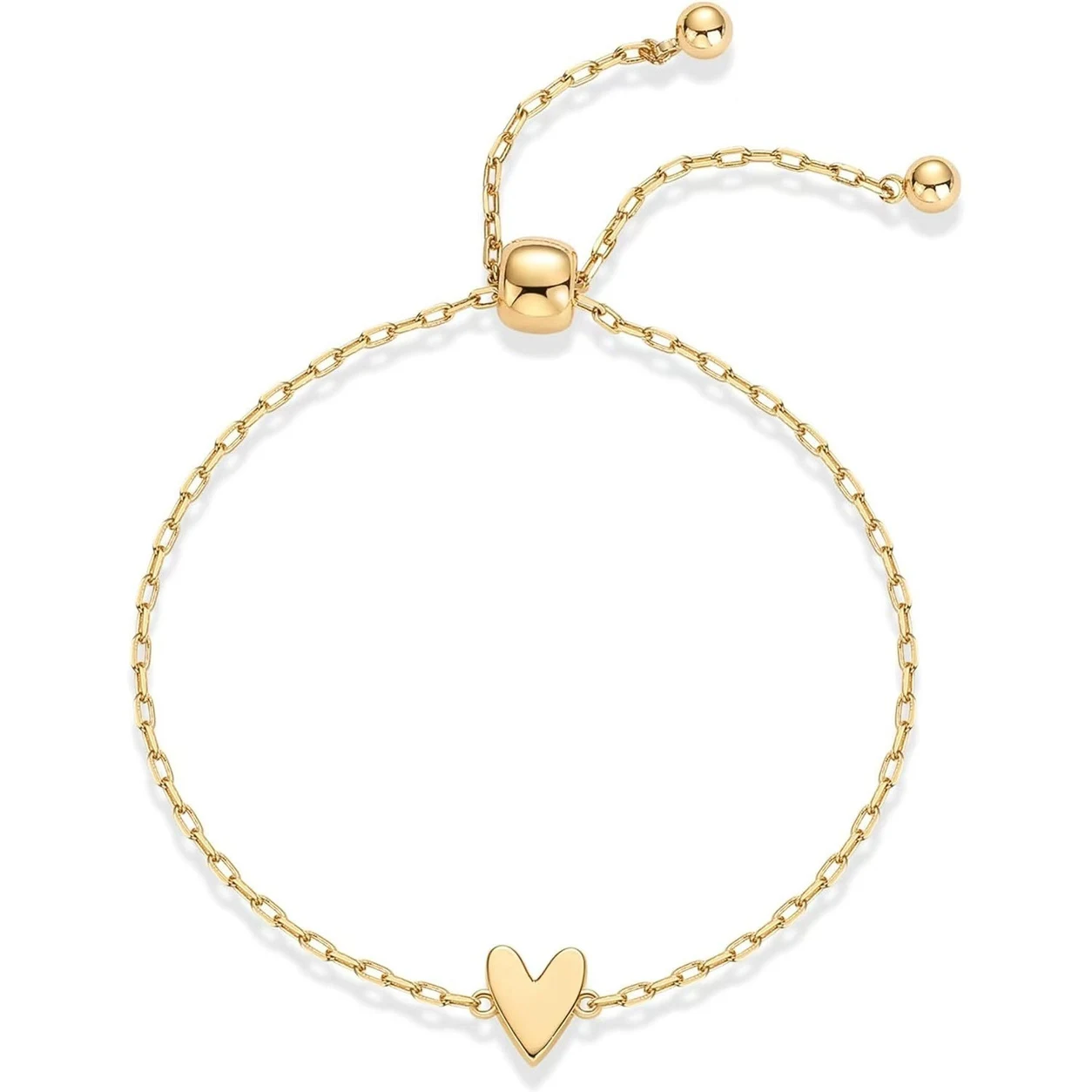 Electroplated Copper Gold-Tone Heart Bracelet product view by CRYSTELLE